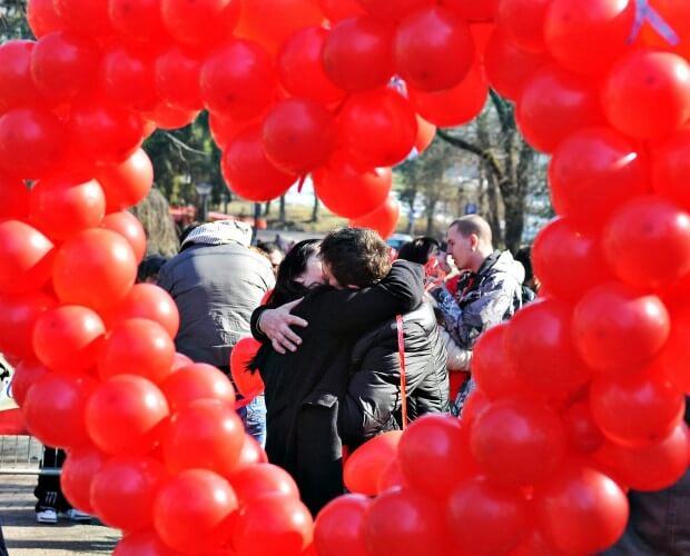 Longest kiss competition Vrnjacka Banja