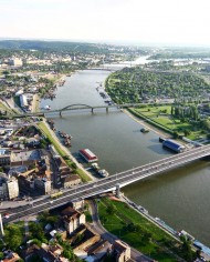 Belgrade rivers from the sky