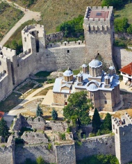 Manasija kloster sky view
