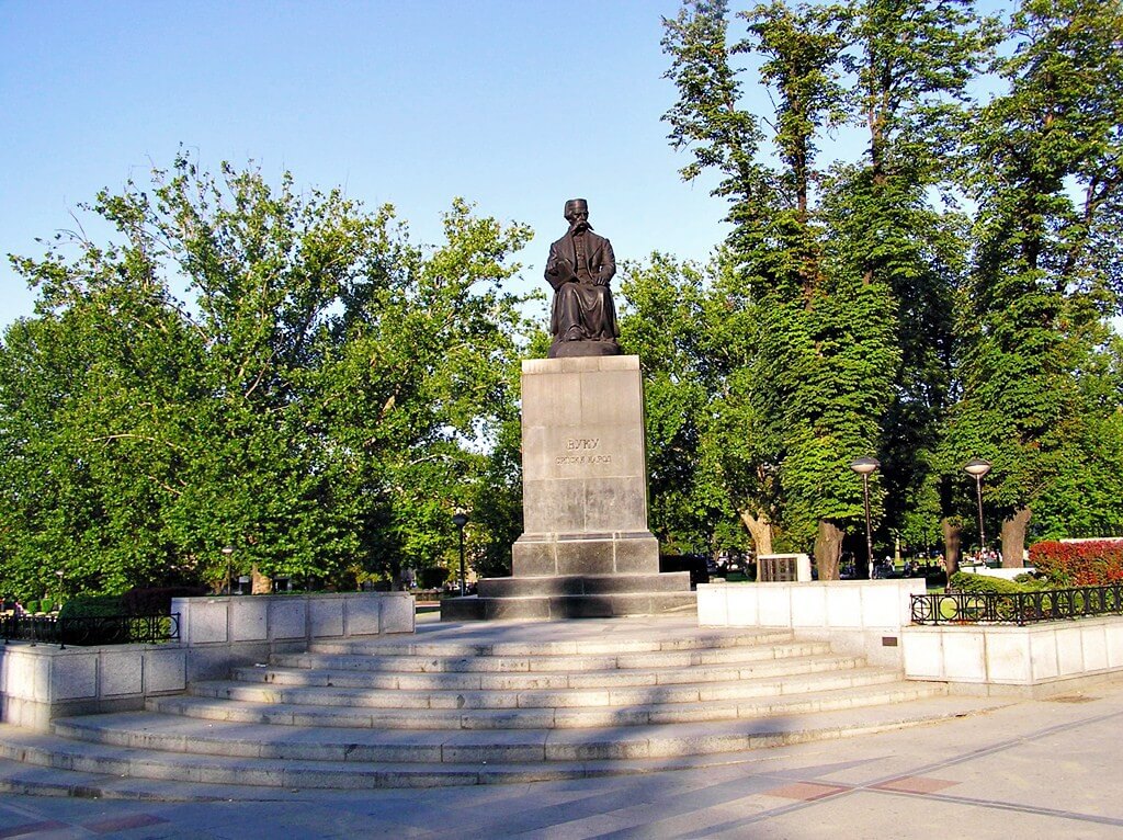 Vuk Karadzic monument Belgrad