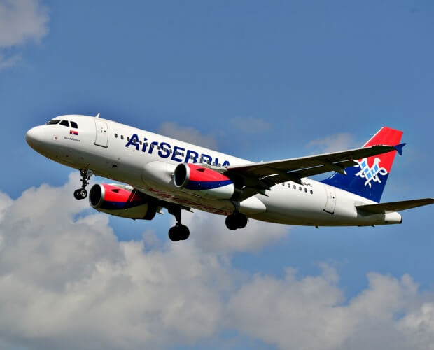 avión de aire serbio Novak Djokovic