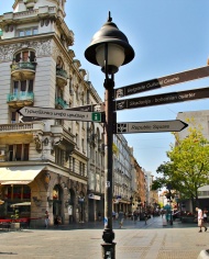 placa de la calle Knez Mihajlo