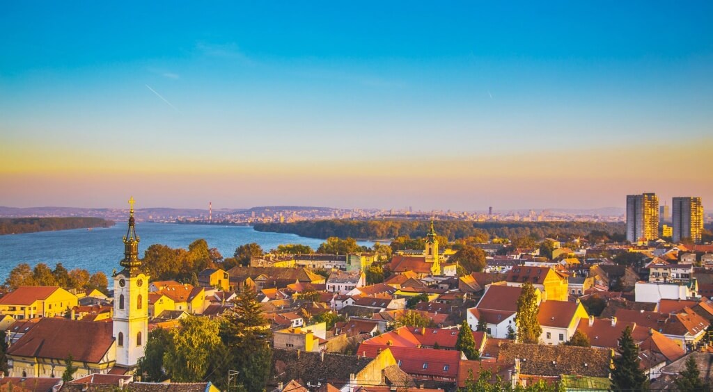 Zemun Blick auf Belgrad