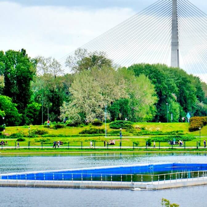 Ponto de Verão da Sérvia - natureza de Ada Ciganlija