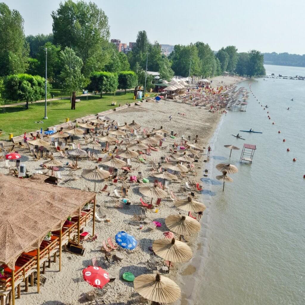Serbien sommarplats - Strand Novi Sad