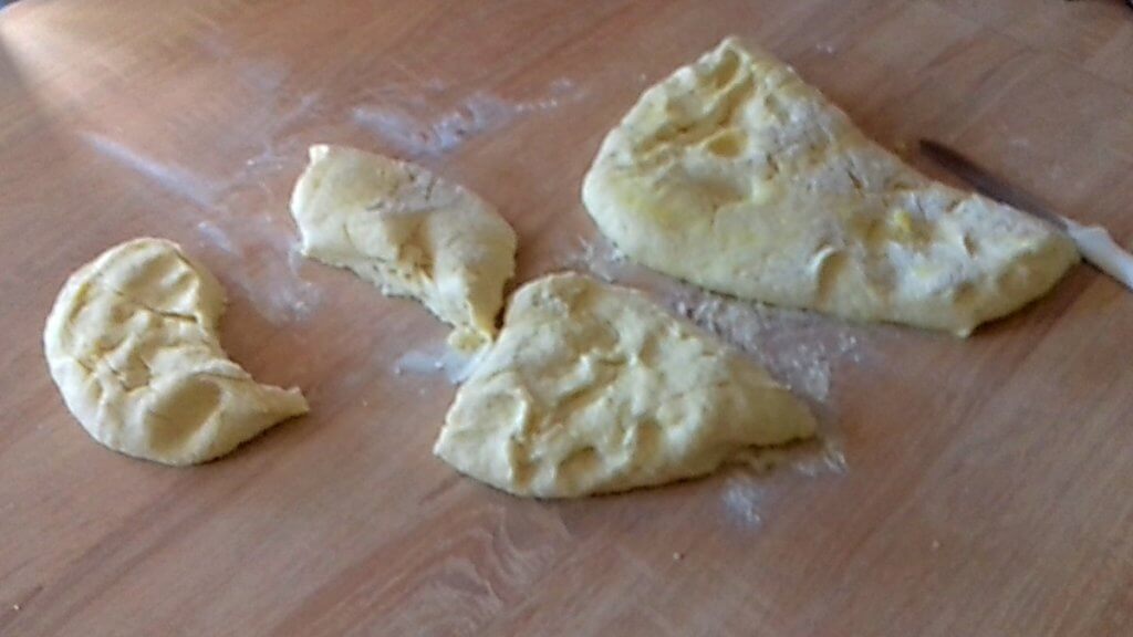 Split dough