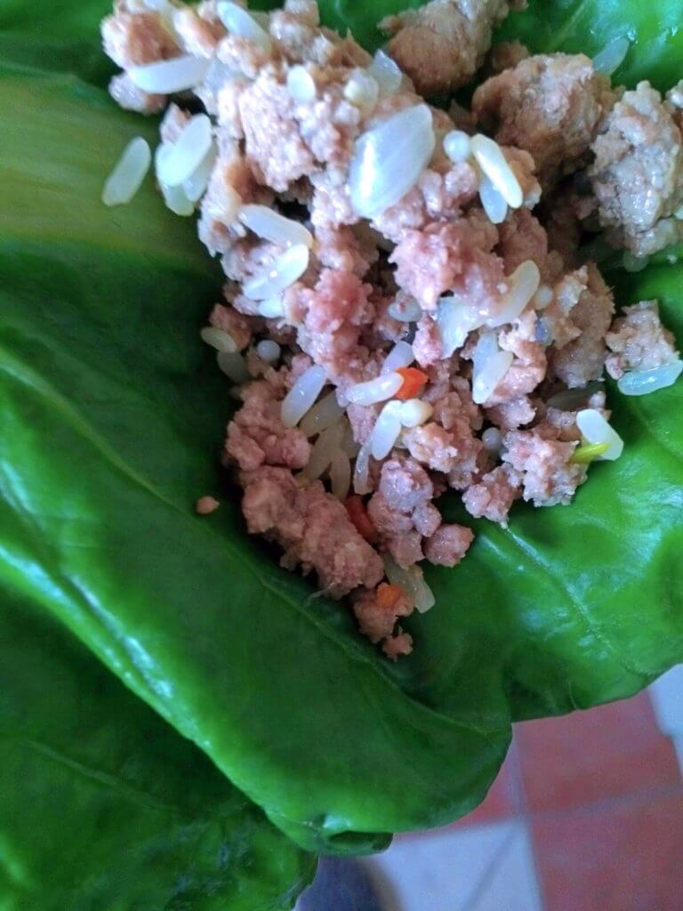 Relleno de hojas de mangel