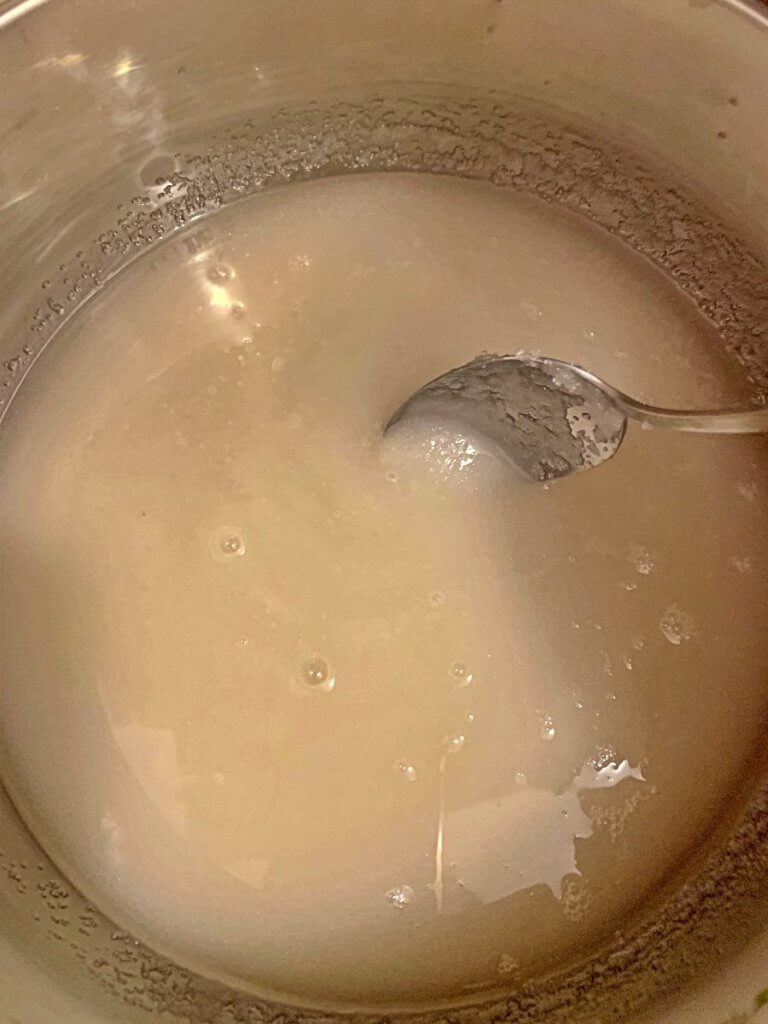 Cook milk and sugar