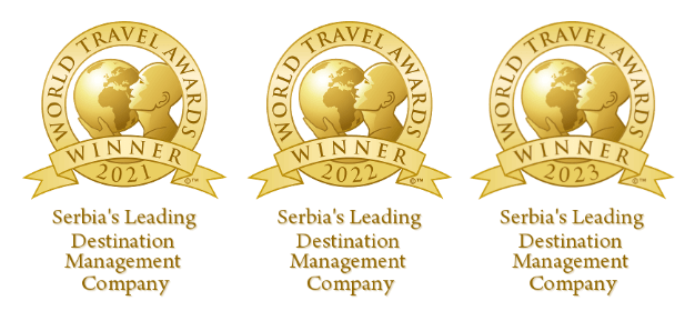 Premiato dai World Travel Awards come DMC leader in Serbia per il 2021, 2022 e 2023