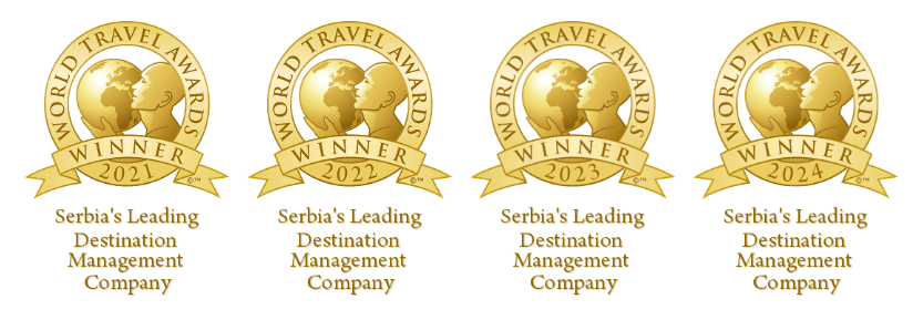 Awarded by the World Travel Awards as a Serbia's Leading DMC for 2021&2022&2023&2024